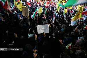 اجتماع مردمی در حمایت از رزمندگان اسلام و وداع با سردار شهید خادمی