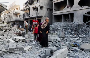 مردم آواره شهر غزه