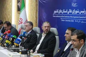 نشست خبری موسی&zwnj;الرضا حاجی&zwnj;بگلو، رئیس شورای عالی استان&zwnj;های کشور