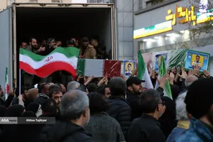 تشییع پیکر شهیدان لاریجانی، سلیمانی و شهدای ناو دنا