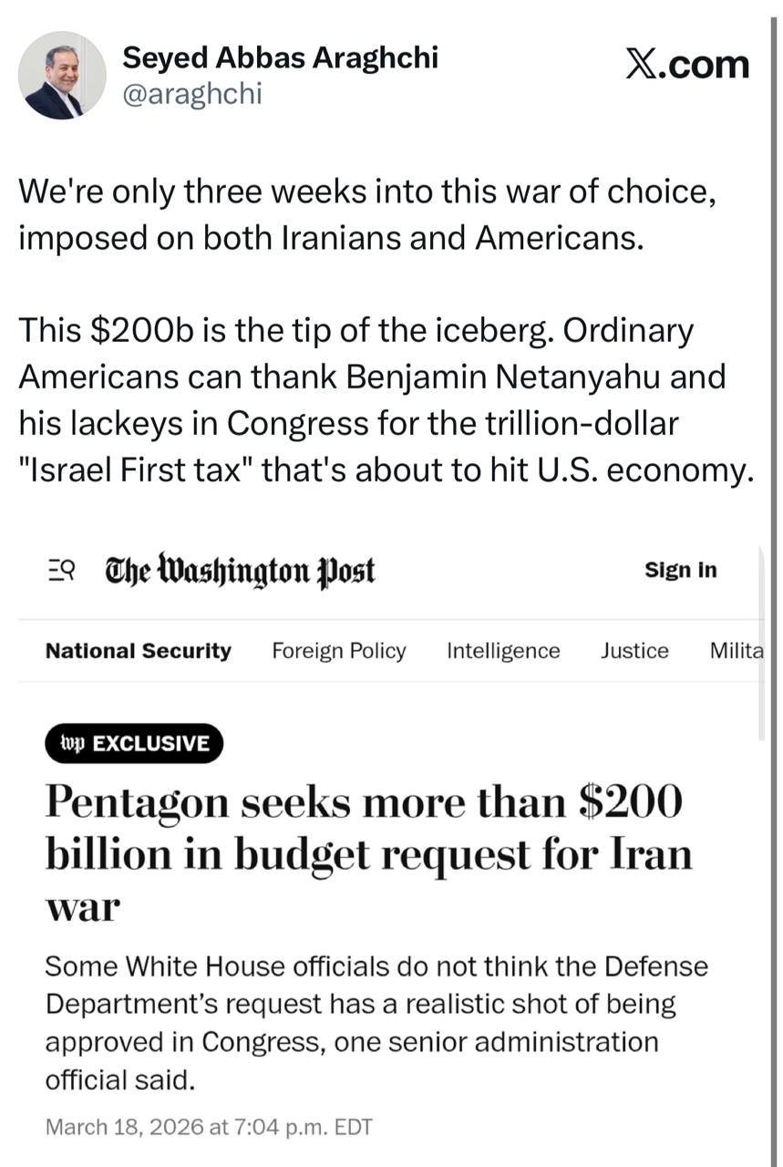 انتقاد عراقچی از عدم مسئولیتپذیری شهروندان آمریکایی در قبال جنگ انتقاد عراقچی از عدم مسئولیتپذیری شهروندان آمریکایی در قبال جنگ