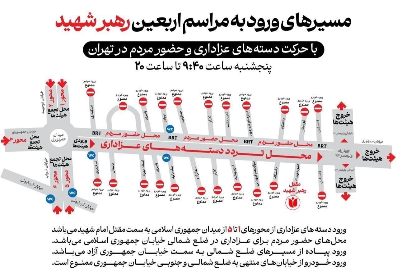 مراسم عزاداری حماسی چهلمین روز شهادت قائد امت آغاز شد+فیلم