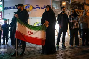 مراسم عزاداری در سوگ رهبر شهید انقلاب - میدان ولیعصر (عج)