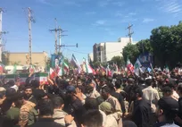 تشییع پیکر مطهر شهید تنگسیری در بندر ماهشهر آبادان