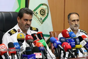نشست خبری سردار موسوی پور رئیس پلیس راهور تهران بزرگ