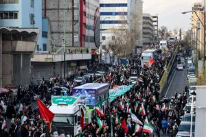 تشییع پیکر شهیدان لاریجانی، سلیمانی و شهدای ناو دنا

