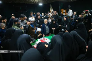 وداع با پیکر&zwnj; مطهر  شهید حجت&zwnj;الاسلام علی رازینی رئیس شعبه ۳۹ دیوان عالی کشور در معراج شهدای تهران