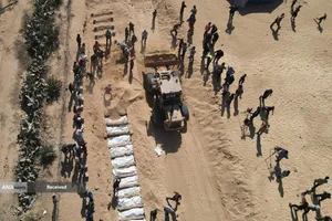 تشییع شهدای فلسطینی&zwnj; ناشناس