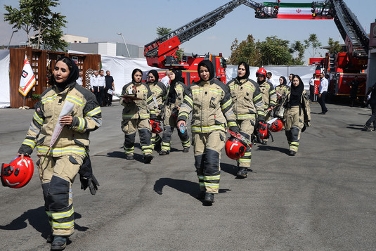 مراسم بزرگداشت روز آتش‌نشان در برج میلاد تهران