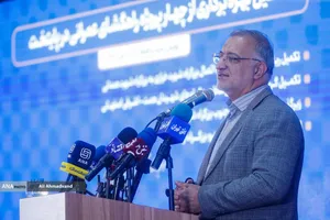 علیرضا زاکانی شهردار تهران در آیین بهره&zwnj;برداری از چهار پروژه راهگشای عمرانی در پایتخت