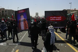 تشییع پیکر مطهر آقای شهید ایران و خانواده ایشان