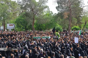 تشییع پیکر سردار شهید امیر علی حاجی زاده و و سردار محمود باقری فرمانده موشکی این نیرو