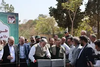 حضور استاندار و فرمانده سپاه تهران در آیین کلنگ‌زنی و خشت‌گذاری ۱۱۰ مدرسه