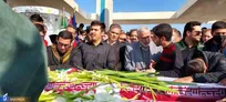 وداع با شهدای دانشجوی بسیجی مدافع امنیت در دانشگاه فردوسی + عکس