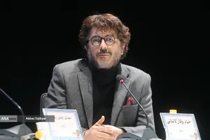 خیام وقار کاشانی در نشست خبری عوامل فیلم سینمایی اسفند