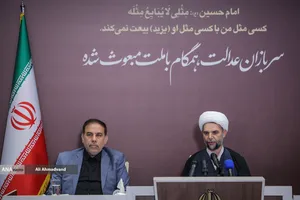 حجت&zwnj;الاسلام حمزه خلیلی معاون اول قوه قضائیه و اصغر جهانگیر سخنگوی قوه قضاییه