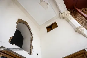 خسارات ناشی از تجاوز هوایی آمریکایی صهیونی به کاخ سعدآباد