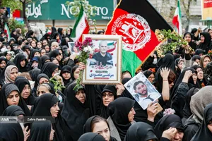 مراسم تشییع پیکر مطهر ۱۲ شهید جنگ رمضان
