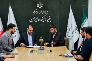  امضای تفاهم&zwnj;نامه &laquo;خبرگزاری آنا&raquo; و &laquo;بنیاد آینده ایران&raquo; برای تبدیل ایده&zwnj;های نخبگانی به راهکارهای حل مسائل کشور با حضور محمدمهدی خیرجو، مدیرعامل خبرگزاری آنا و حامد ملک&zwnj;زاده، مدیرعامل بنیاد آینده ایران