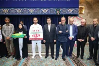 پرچمداران کاروان «فرشته‌های میناب» در حرم رضوی با حضور مسؤولان بدرقه شدند