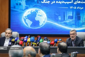 مراسم امضای تفاهم&zwnj;نامه همکاری وزرای بهداشت و خارجه برای بازسازی زیرساخت&zwnj;های آسیب&zwnj;دیده از جنگ