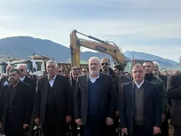 عملیات اجرایی شبکه آبیاری و زهکشی سد نرماب مینودشت با حضور وزیر نیرو آغاز شد