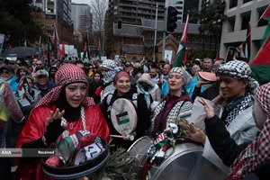 تظاهرات بی&zwnj;سابقه بیش از300 هزار نفری حامیان فلسطین در سیدنی استرالیا