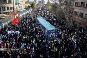 تشییع پیکر شهیدان لاریجانی، سلیمانی و شهدای ناو دنا
