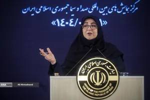 نشست خبری فاطمه مهاجرانی سخنگوی دولت در مرکز همایش&zwnj;های صداوسیما