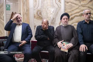 ناصر ابوشریف نماینده جنبش جهاد اسلامی فلسطین در تهران مراسم چهلم شهادت حاج محمدسعید ایزدی(حاج رمضان)