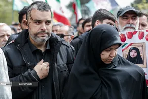 مراسم تشییع پیکر مطهر ۱۲ شهید جنگ رمضان
