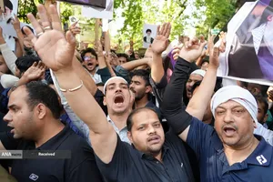 اعتراضات سراسری مردم هند در محکومیت ترور رهبر شهید انقلاب