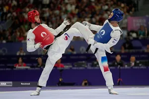 مسابقه یک چهارم نهایی تکواندو بازی های المپیک فرانسه