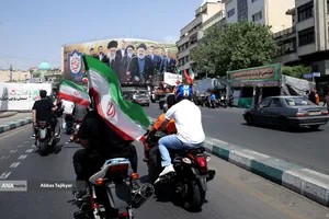 رژه بزرگ موتور سواران جان فدا در تهران