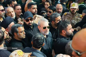 تشییع پیکر سردار شهید امیر علی حاجی زاده و و سردار محمود باقری فرمانده موشکی این نیرو