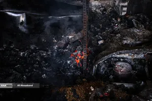 تخریب و آتش سوزی اموال عمومی در تهران