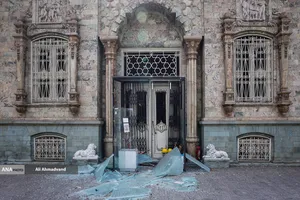 خسارات ناشی از تجاوز هوایی آمریکایی صهیونی به کاخ سعدآباد