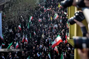 تشییع پیکر شهیدان لاریجانی، سلیمانی و شهدای ناو دنا
