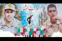 پیکر پاک ۲ شهید حادثه آمادگاه سپاه دامغان تشییع شد