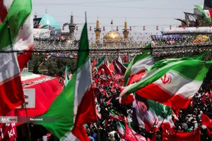 تشییع پیکر مطهر آقای شهید ایران و خانواده ایشان در مشهد