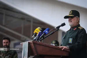 سرلشکر پاسدار محمد پاکپور فرمانده کل سپاه پاسداران انقلاب اسلامی در رزمایش اقتدار بسیج پایتخت