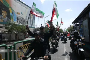 رژه بزرگ موتور سواران جان فدا در تهران