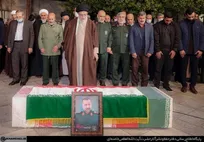 اقامه نماز بر پیکر سردار شهید سیدرضی موسوی