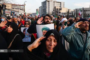 فریاد مردم تهران در محکومیت اقدامات تروریستی اغتشاشگران