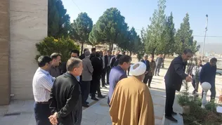 غرس نهال در دانشگاه آزاد اسلامی استان کهگیلویه و بویراحمد به نیابت از شهدای جنگ رمضان
