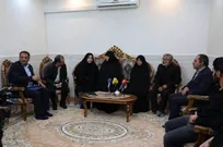 دیدار معاون تعاون و امور اجتماعی بنیاد شهید و امور ایثارگران با خانواده شهیدان محتشم در قرچک
