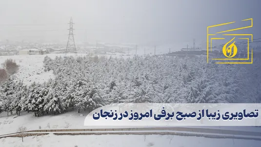 تصاویری زیبا از صبح برفی امروز در زنجان