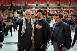 حجت&zwnj;الاسلام والمسلمین سیدعبدالفتاح نواب، نماینده ولی&zwnj;فقیه در امور حج و زیارت -حرم حضرت ابالفضل العباس(ع) در آستانه اربعین حسینی