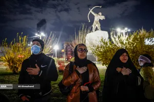 مراسم عزاداری در سوگ رهبر شهید انقلاب - میدان ونک