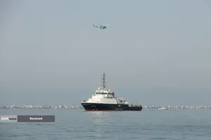 ورود شناور نیروی دریایی روسیه به رزمایش مرکب امداد و نجات دریای خزر ۲۰۲۵